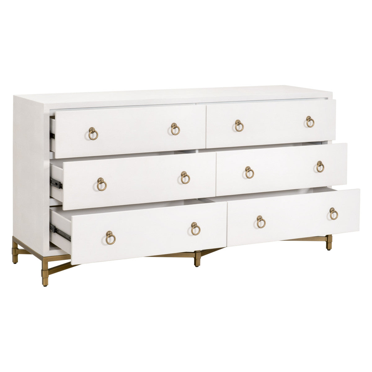 Strand Shagreen 6-Drawer Double Dresser-Dressers-Essentials For Living-Sideboards and Things