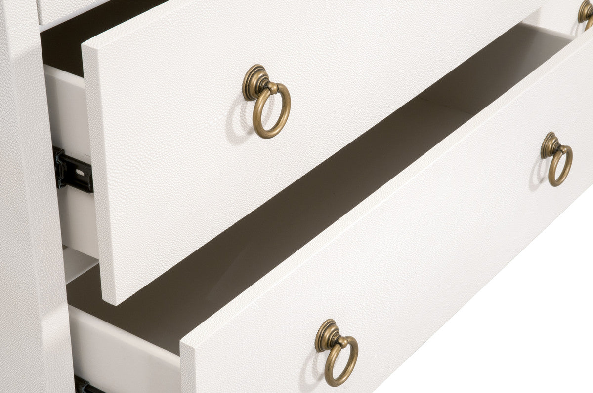 Strand Shagreen 6-Drawer Double Dresser-Dressers-Essentials For Living-Sideboards and Things