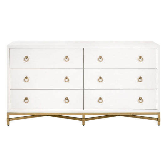 Strand Shagreen 6-Drawer Double Dresser-Dressers-Essentials For Living-Sideboards and Things