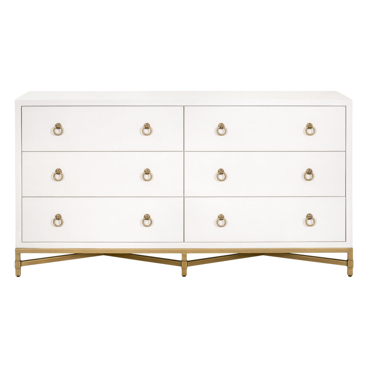 Strand Shagreen 6-Drawer Double Dresser-Dressers-Essentials For Living-Sideboards and Things