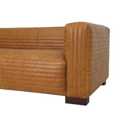 Strata Rich Brown Leather Sofa