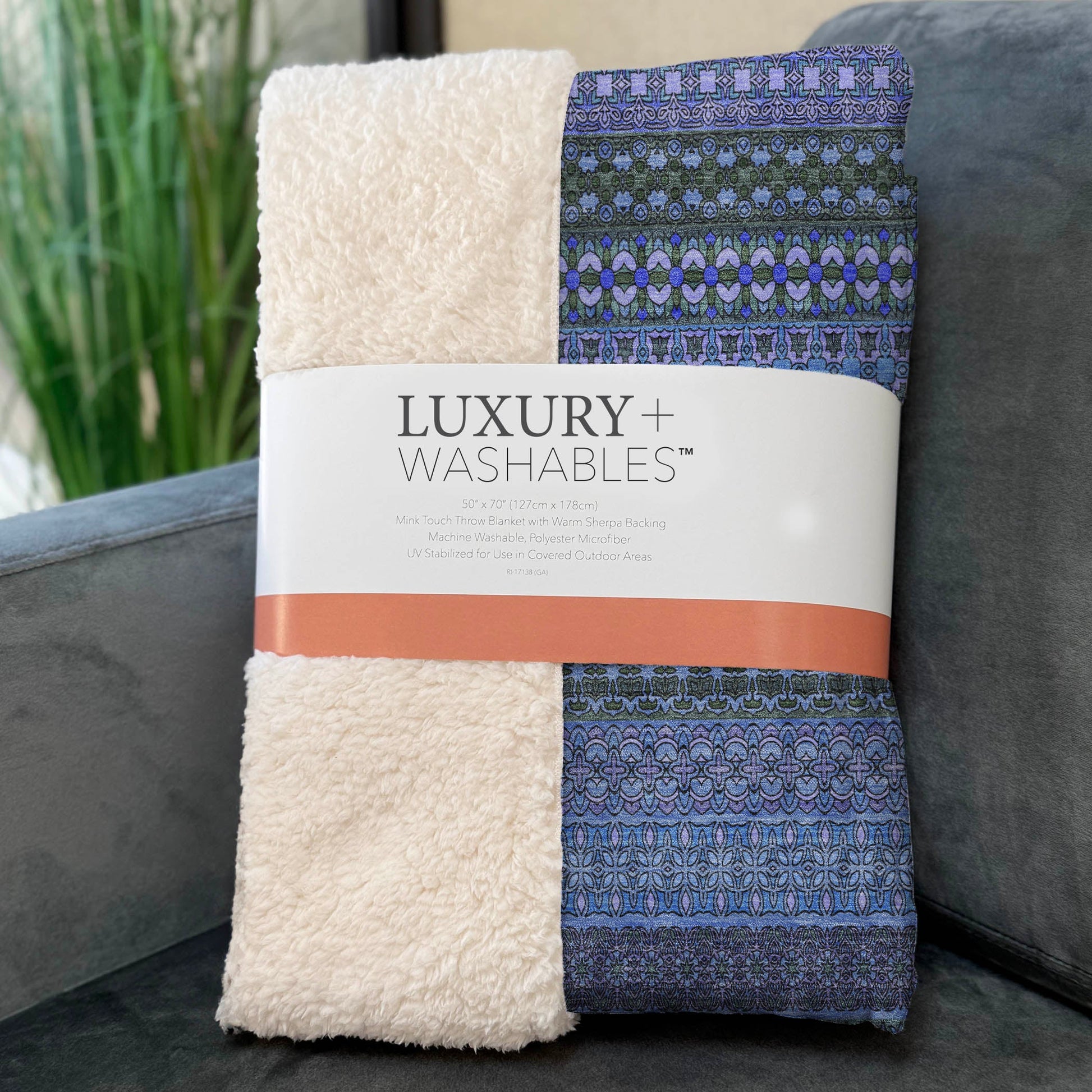 Addison Rugs Stripes Blue Washable Indoor-Outdoor Rug