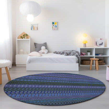 Addison Rugs Stripes Blue Washable Indoor-Outdoor Rug
