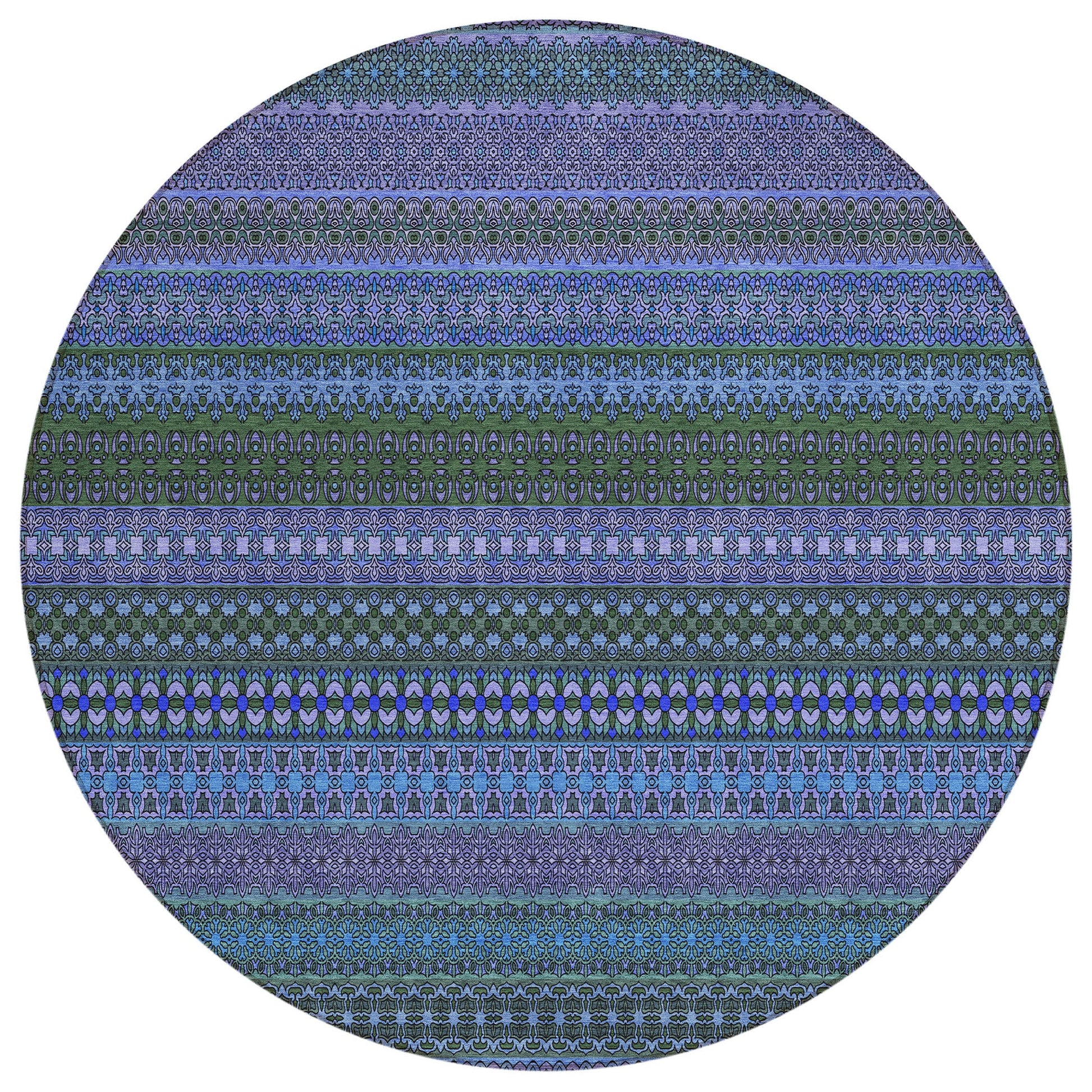 Addison Rugs Stripes Blue Washable Indoor-Outdoor Rug