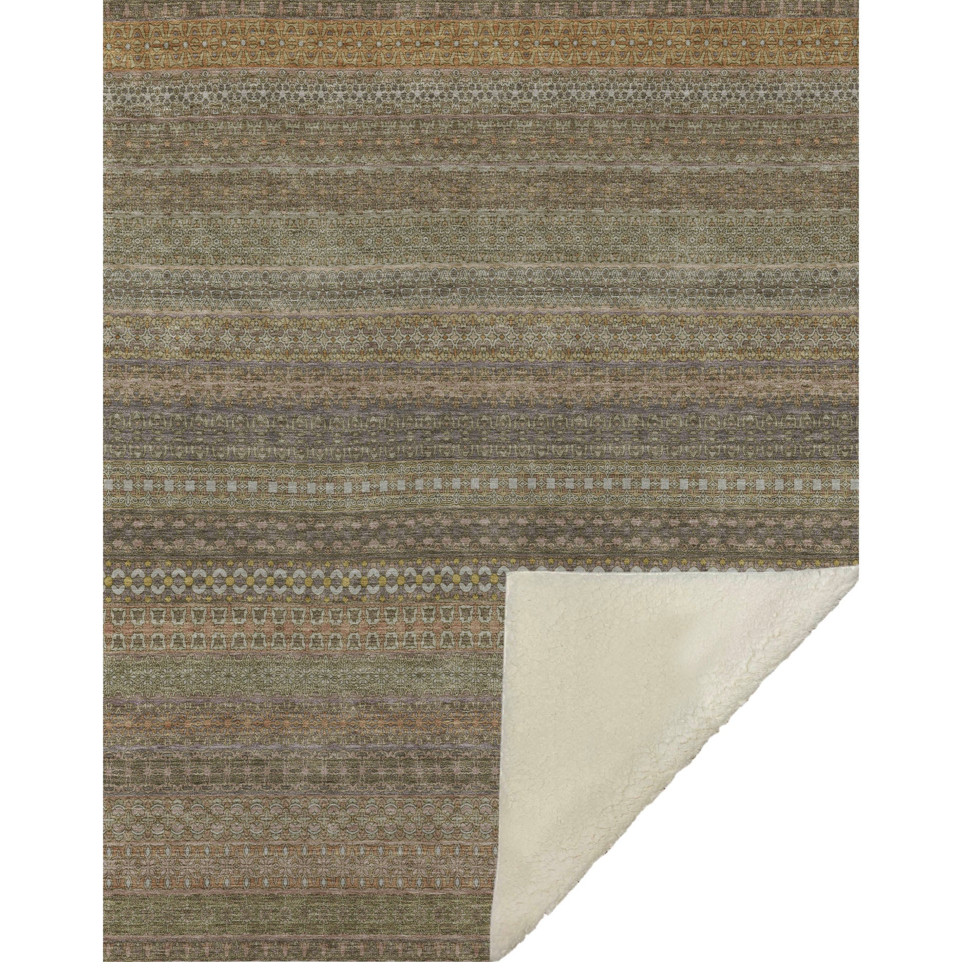 Addison Rugs Stripes Brown Washable Indoor-Outdoor Rug