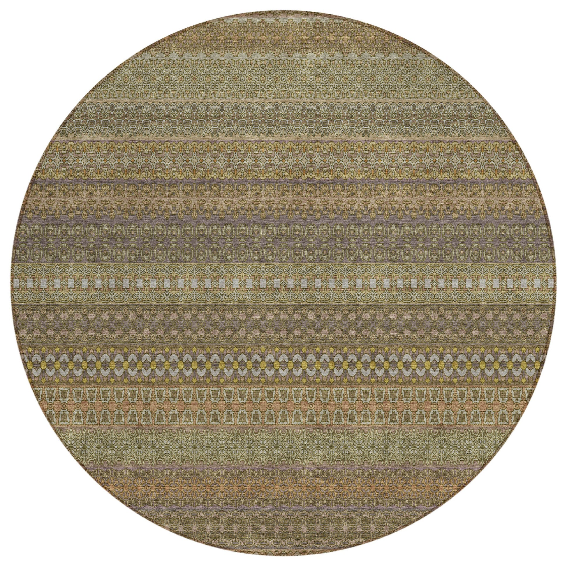 Addison Rugs Stripes Brown Washable Indoor-Outdoor Rug
