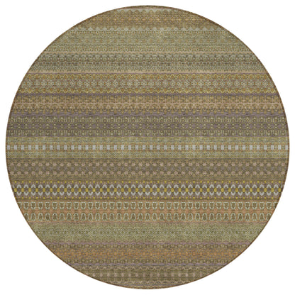 Addison Rugs Stripes Brown Washable Indoor-Outdoor Rug
