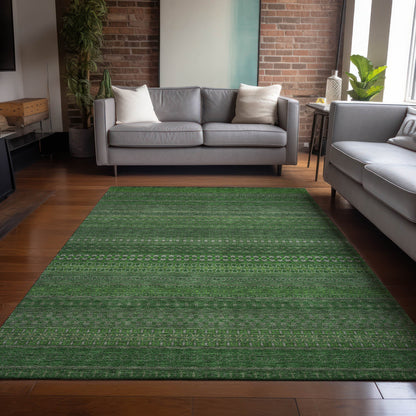 Addison Rugs Stripes Fern Washable Indoor-Outdoor Rug