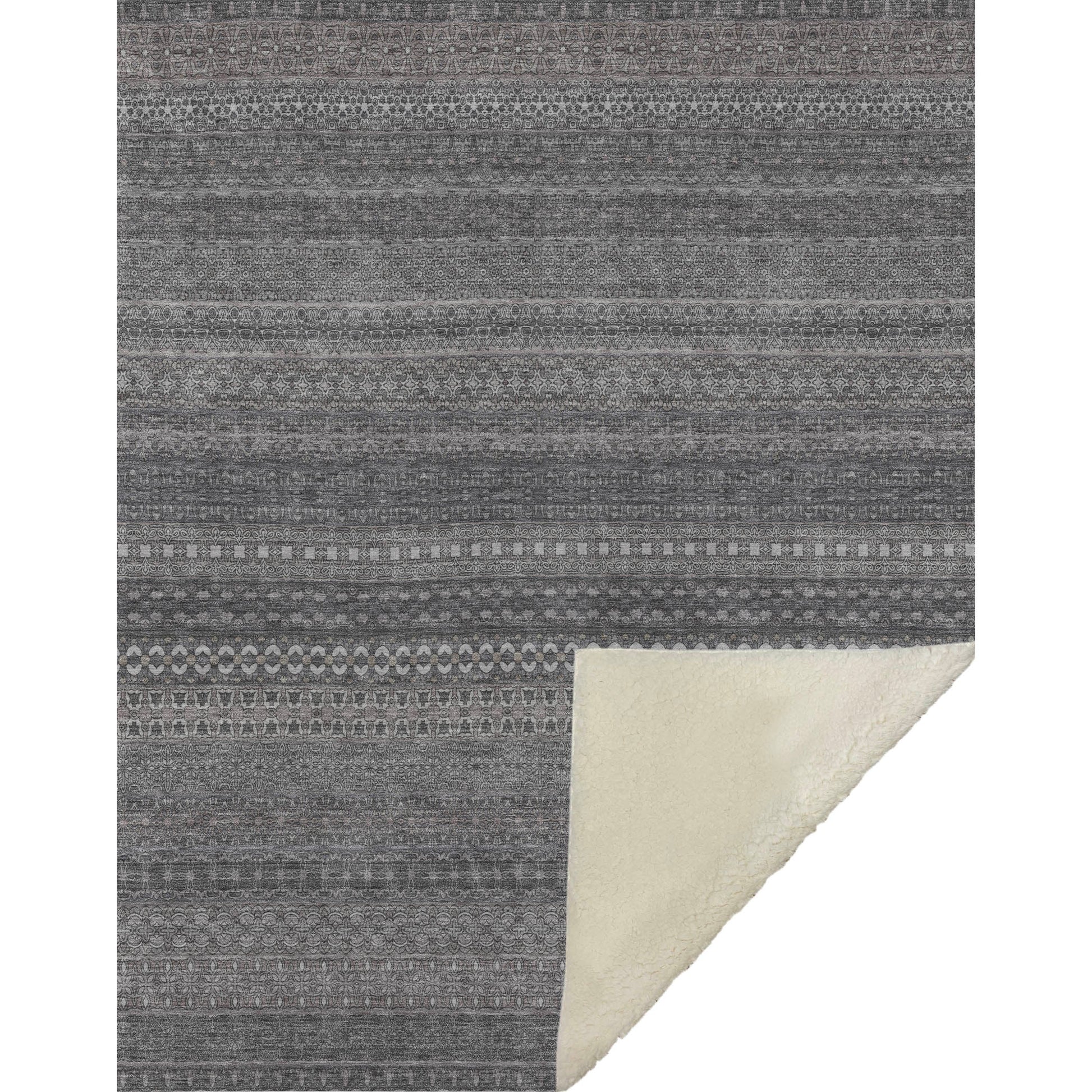 Addison Rugs Stripes Grey Washable Indoor-Outdoor Rug
