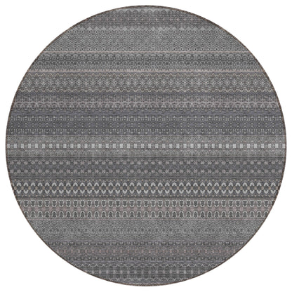 Addison Rugs Stripes Grey Washable Indoor-Outdoor Rug