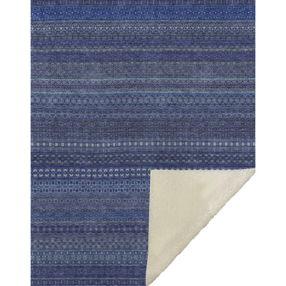 Addison Rugs Stripes Navy Washable Indoor-Outdoor Rug