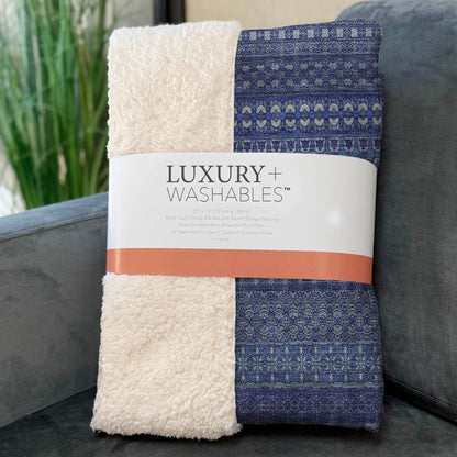 Addison Rugs Stripes Navy Washable Indoor-Outdoor Rug