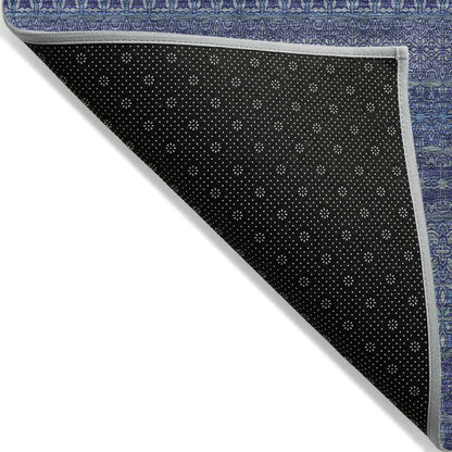 Addison Rugs Stripes Navy Washable Indoor-Outdoor Rug