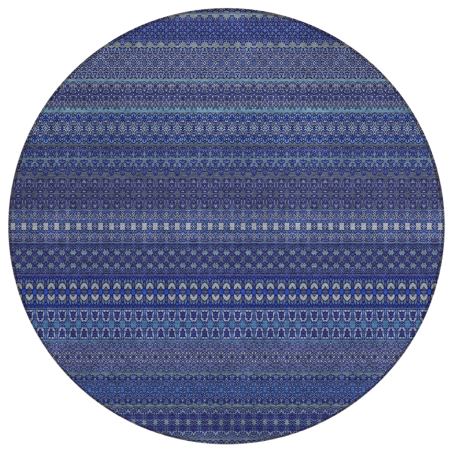 Addison Rugs Stripes Navy Washable Indoor-Outdoor Rug