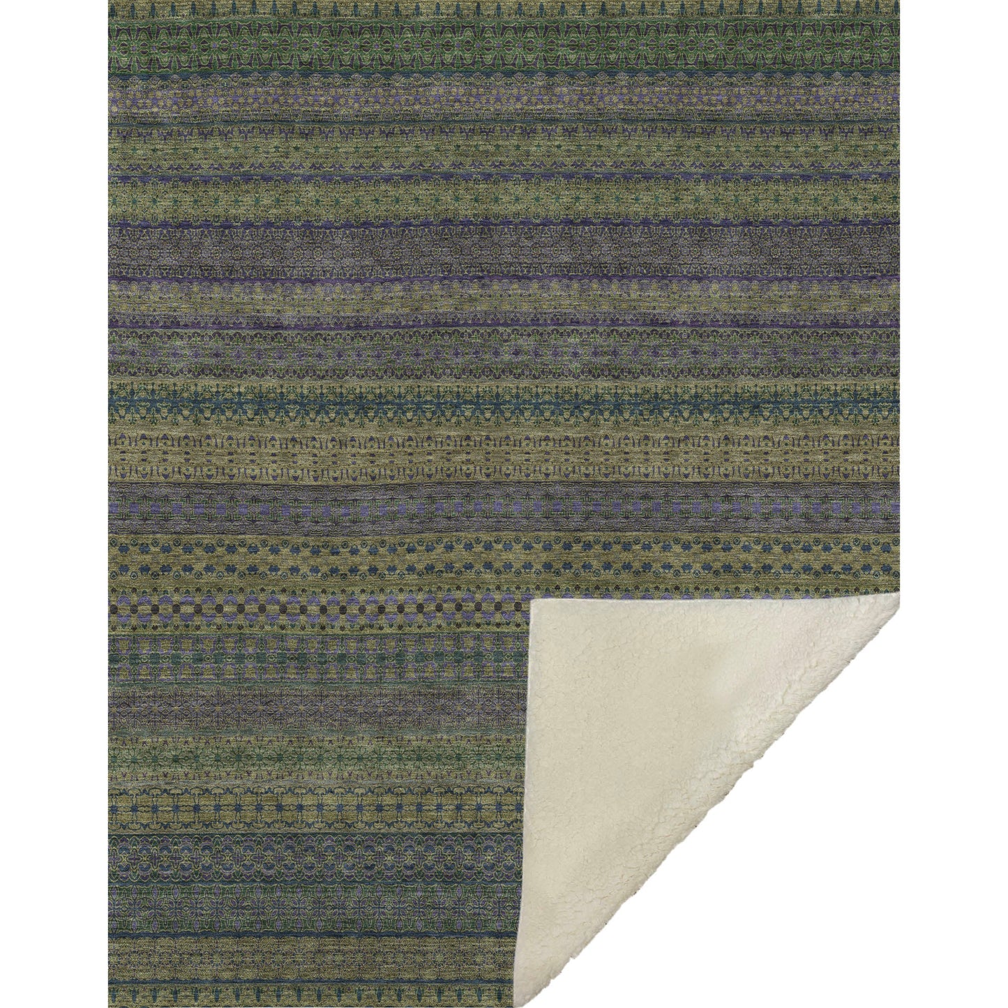 Addison Rugs Stripes Olive Washable Indoor-Outdoor Rug