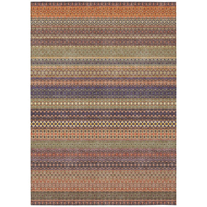 Addison Rugs Stripes Paprika Washable Indoor-Outdoor Rug