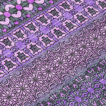 Addison Rugs Stripes Purple Washable Indoor-Outdoor Rug