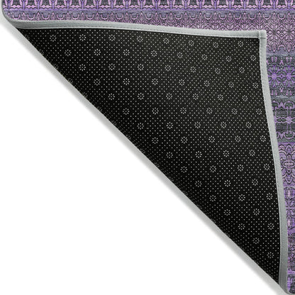 Addison Rugs Stripes Purple Washable Indoor-Outdoor Rug