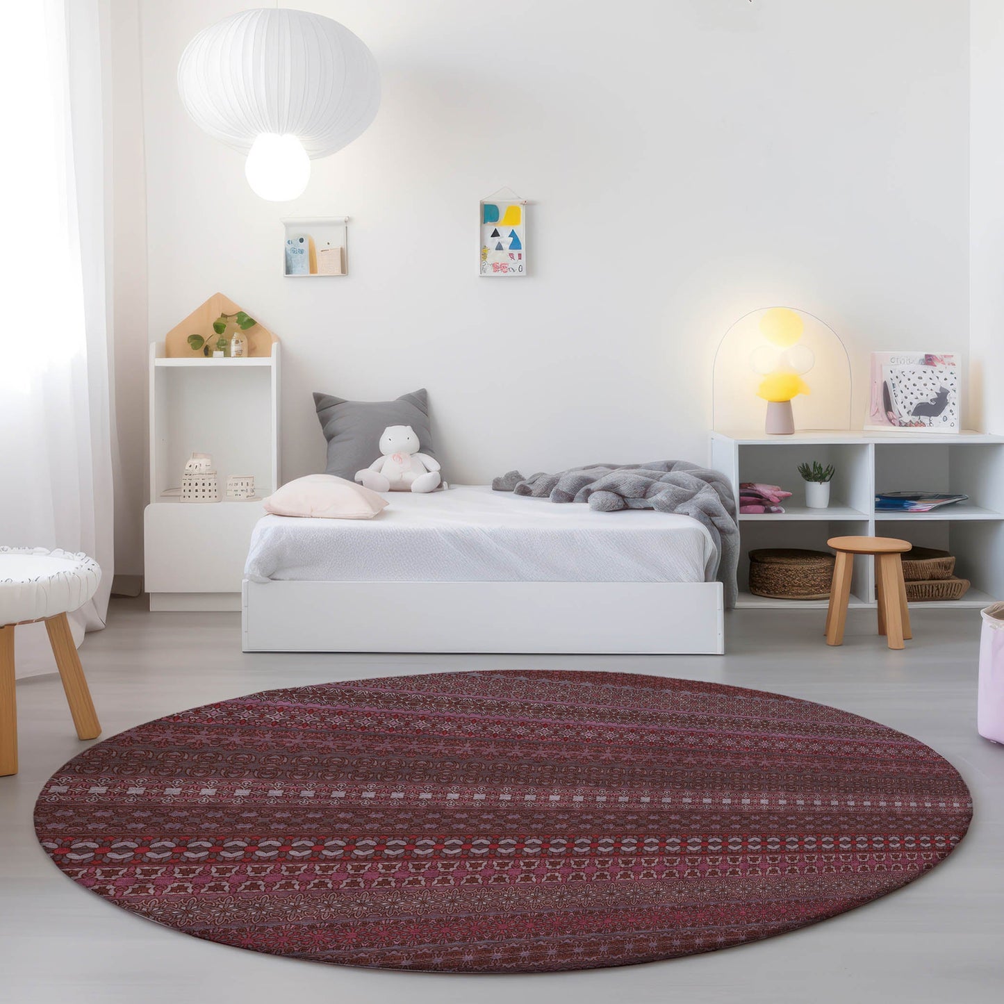 Addison Rugs Stripes Red Washable Indoor-Outdoor Rug