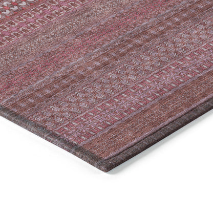 Addison Rugs Stripes Red Washable Indoor-Outdoor Rug