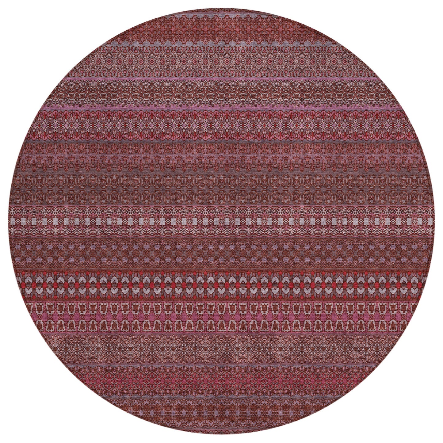Addison Rugs Stripes Red Washable Indoor-Outdoor Rug