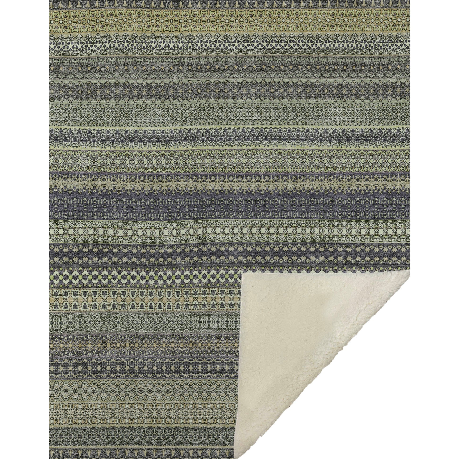 Addison Rugs Stripes Sage Washable Indoor-Outdoor Rug