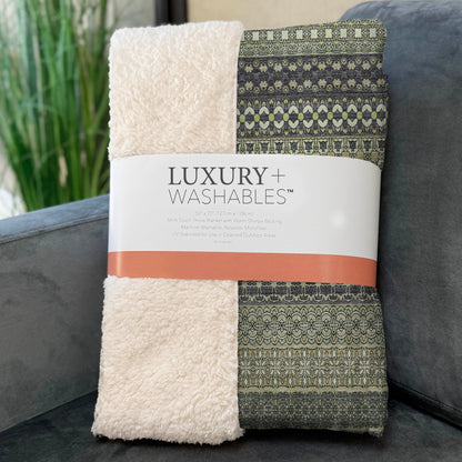 Addison Rugs Stripes Sage Washable Indoor-Outdoor Rug