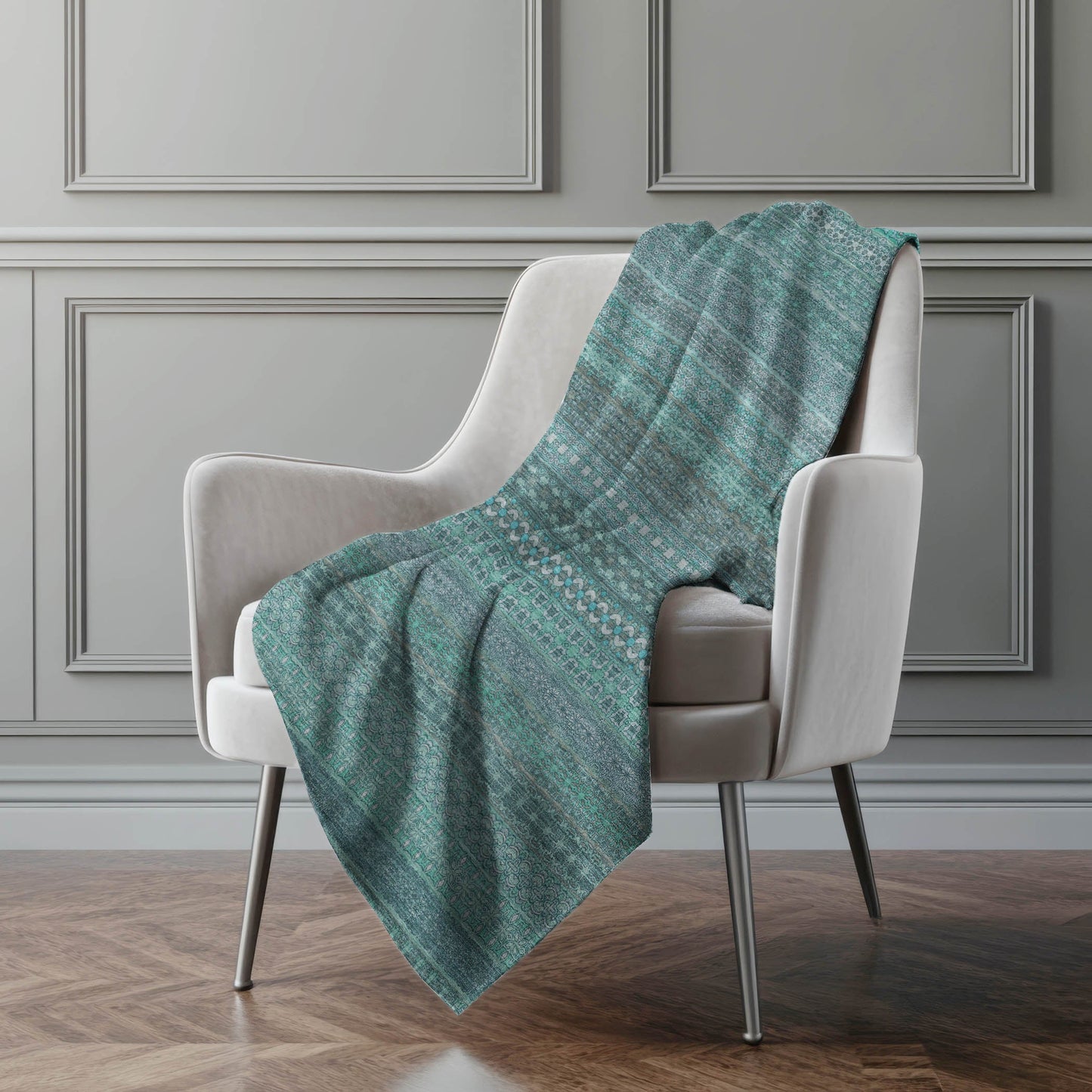 Addison Rugs Stripes Teal Washable Indoor-Outdoor Rug