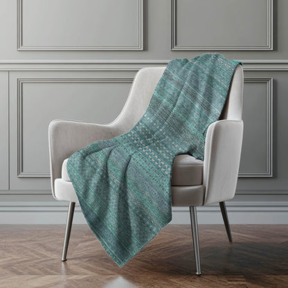 Addison Rugs Stripes Teal Washable Indoor-Outdoor Rug
