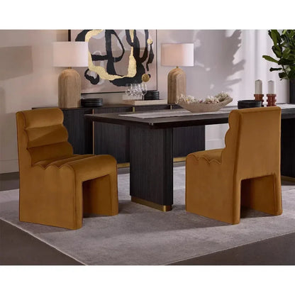 SUNPAN Stuart Tufted Channel Fabric Dining Chair