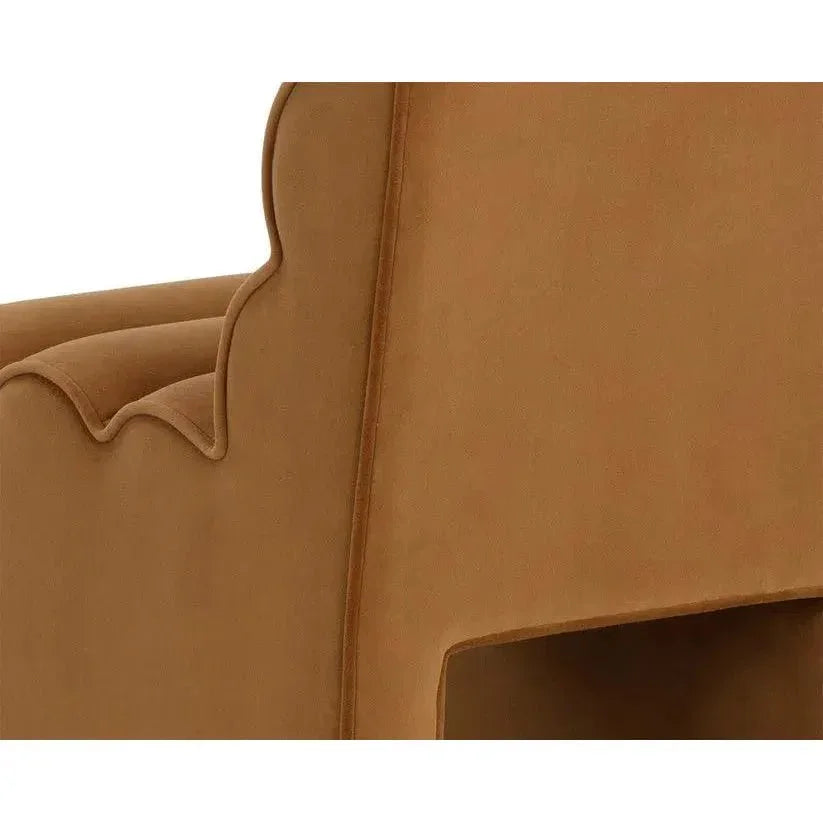 SUNPAN Stuart Tufted Channel Fabric Dining Chair