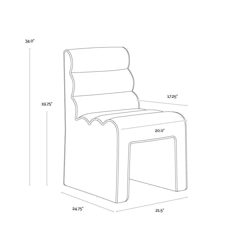 SUNPAN Stuart Tufted Channel Fabric Dining Chair