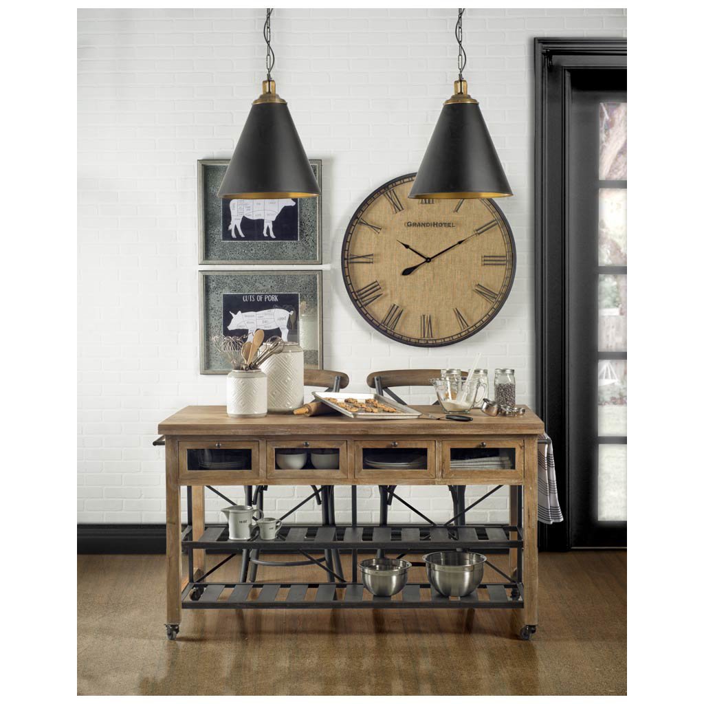 Mercana Stuart Two-Tier Wooden Counter Table