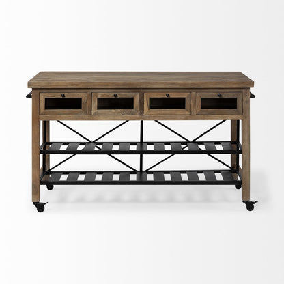 Mercana Stuart Two-Tier Wooden Counter Table