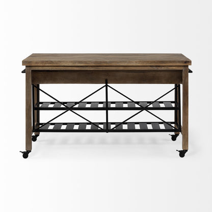 Mercana Stuart Two-Tier Wooden Counter Table