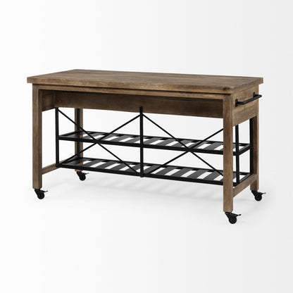Mercana Stuart Two-Tier Wooden Counter Table