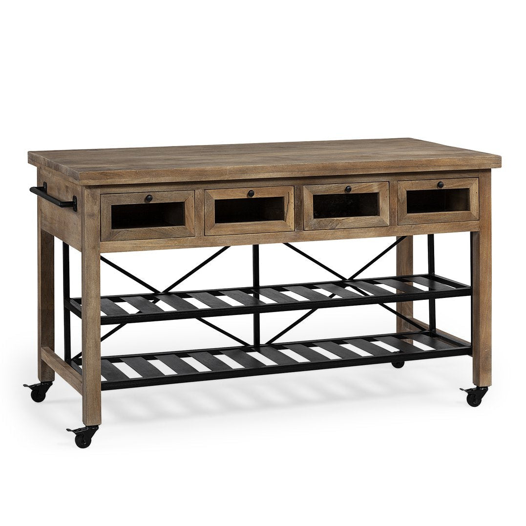 Mercana Stuart Two-Tier Wooden Counter Table