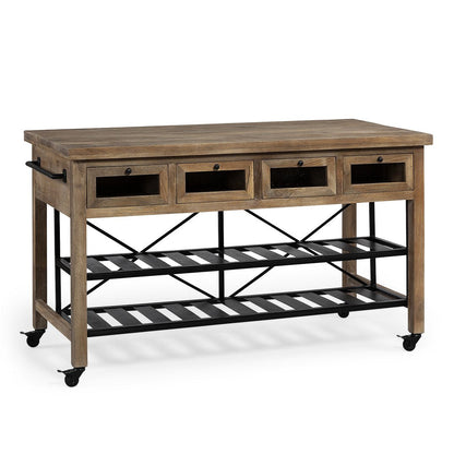 Mercana Stuart Two-Tier Wooden Counter Table