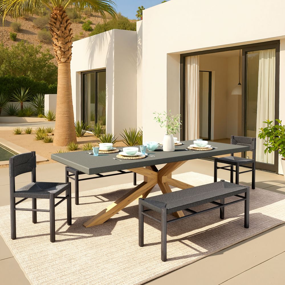 Zuo Modern Suan Grey Rectangular Dining Table