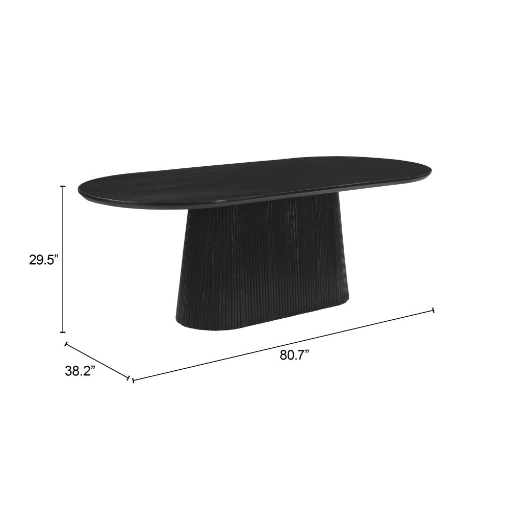 Zuo Modern Sulco Wooden Black Dining Table