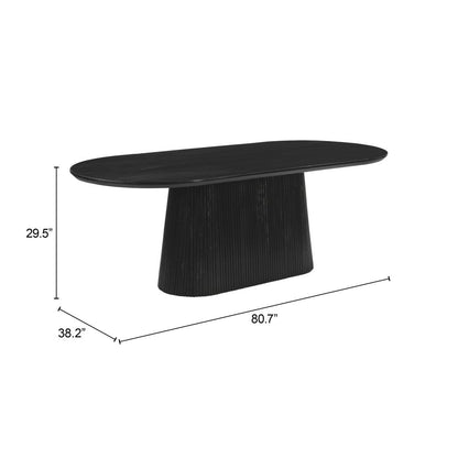 Zuo Modern Sulco Wooden Black Dining Table