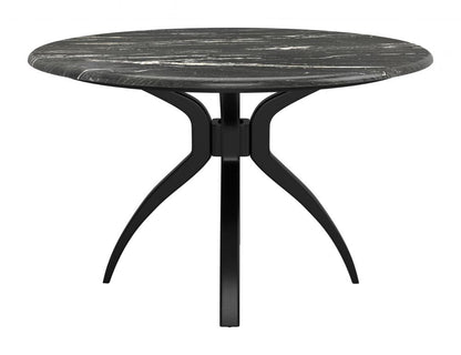 Zuo Modern Sumay Black Marble Top  Round Dining Table