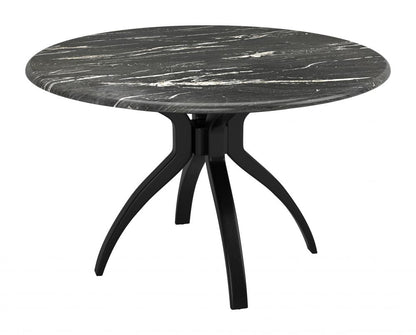 Zuo Modern Sumay Black Marble Top  Round Dining Table