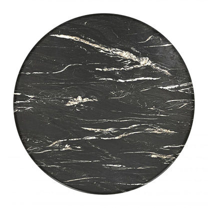 Zuo Modern Sumay Black Marble Top  Round Dining Table