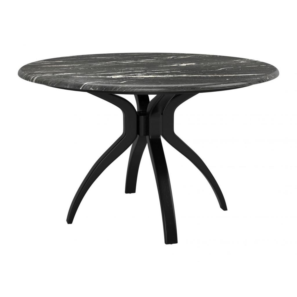 Zuo Modern Sumay Black Marble Top  Round Dining Table