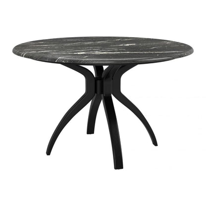 Zuo Modern Sumay Black Marble Top  Round Dining Table