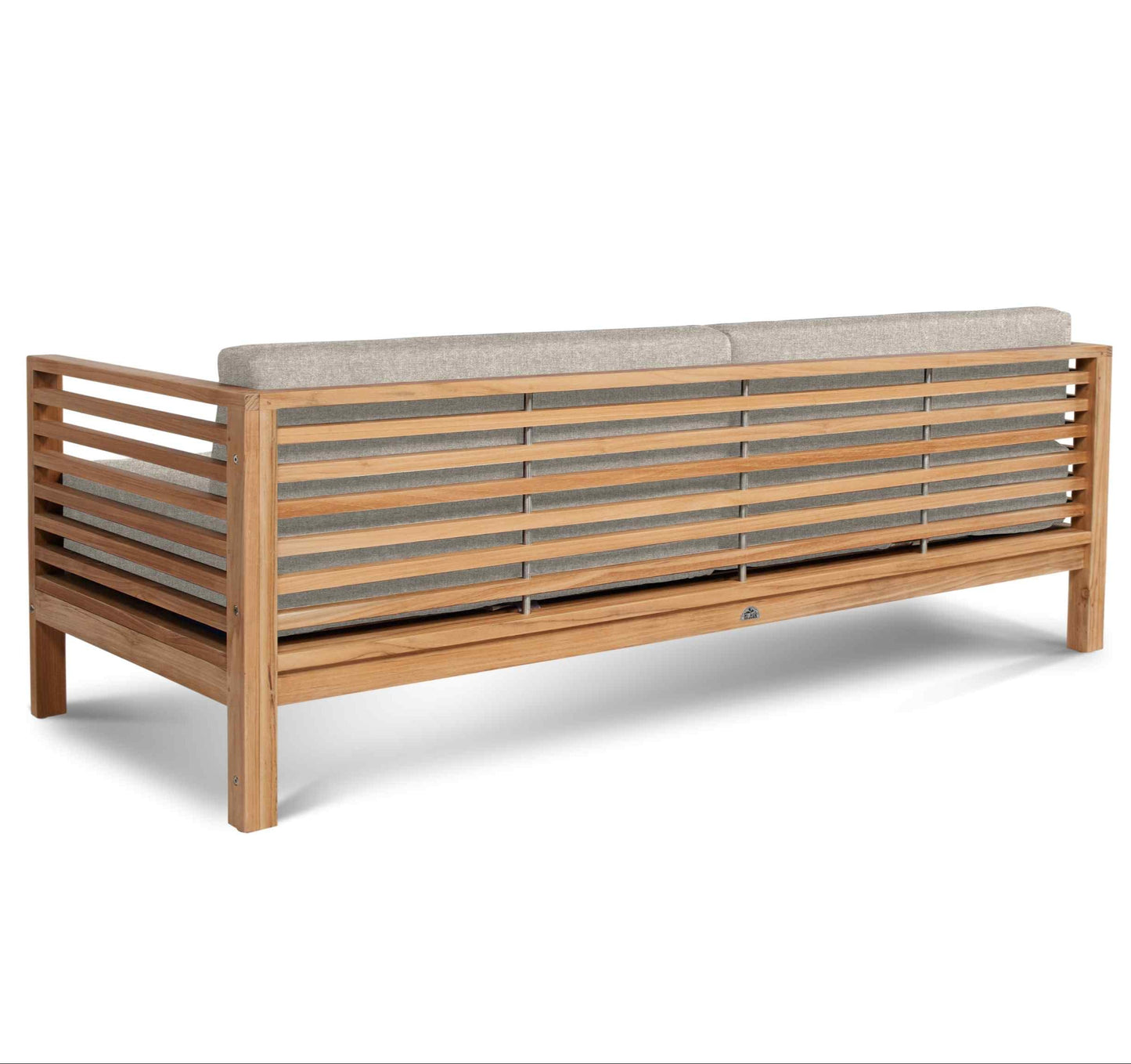 Summer Outdoor Deep Seating Set with Silver Subrella 5PC-Outdoor Lounge Sets-HiTeak-LOOMLAN