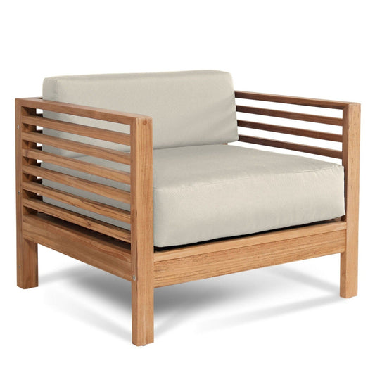 HiTeak Summer Teak Outdoor Club Chair Sunbrella Cushion