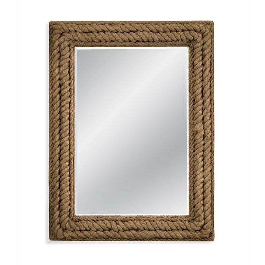 Summerville 49" Rectangle Jute Rope Wall Mirror Wall Mirrors Sideboards and Thangs By Bassett Mirror