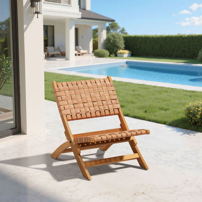 Zuo Modern Sunflare Wooden Frame Outdoor Lounge Chair